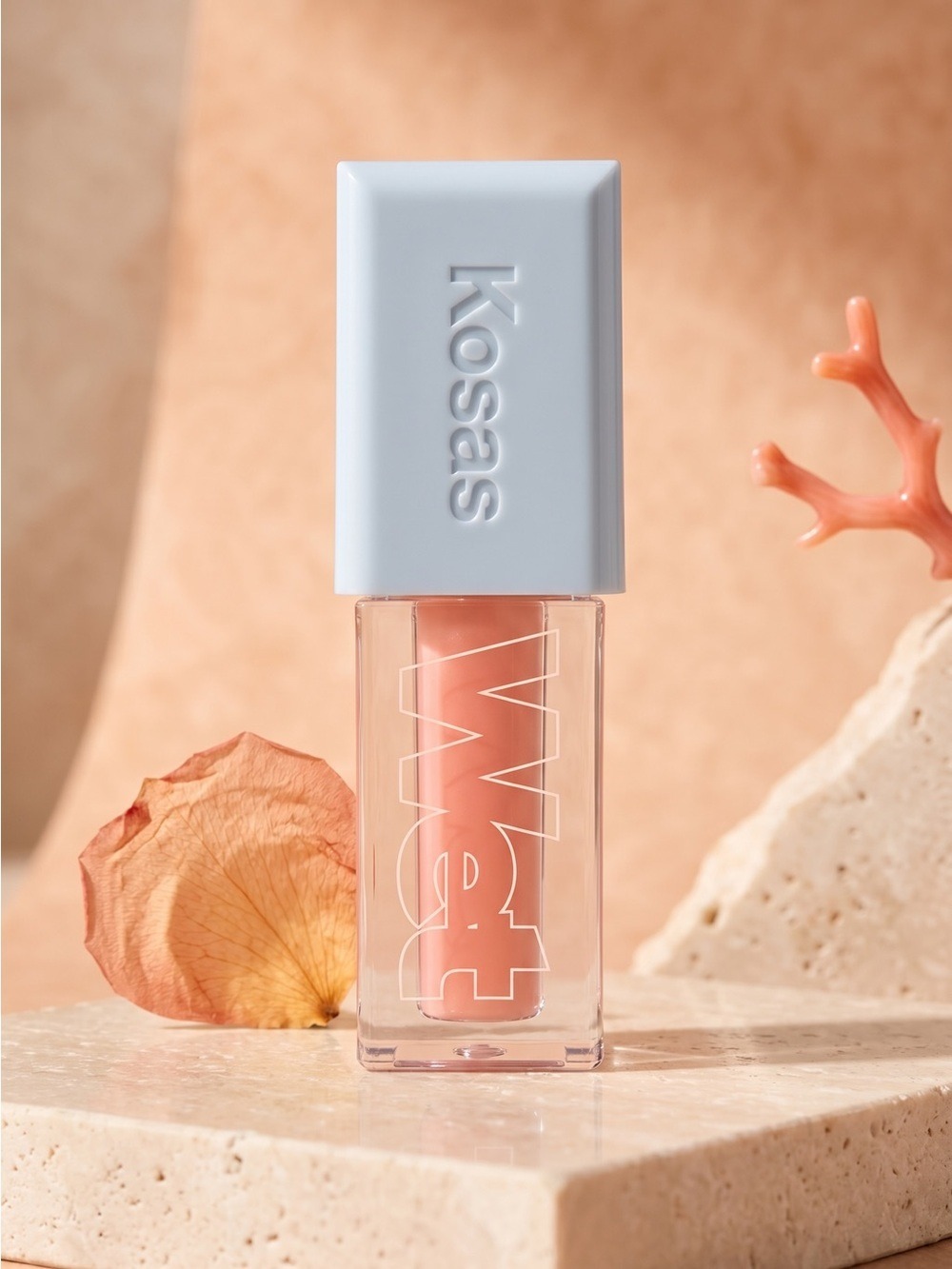 Kosas Wet Lip Oil Gloss Mini Jellyfish Sheer Peach Lip Gloss 2ml New No Box